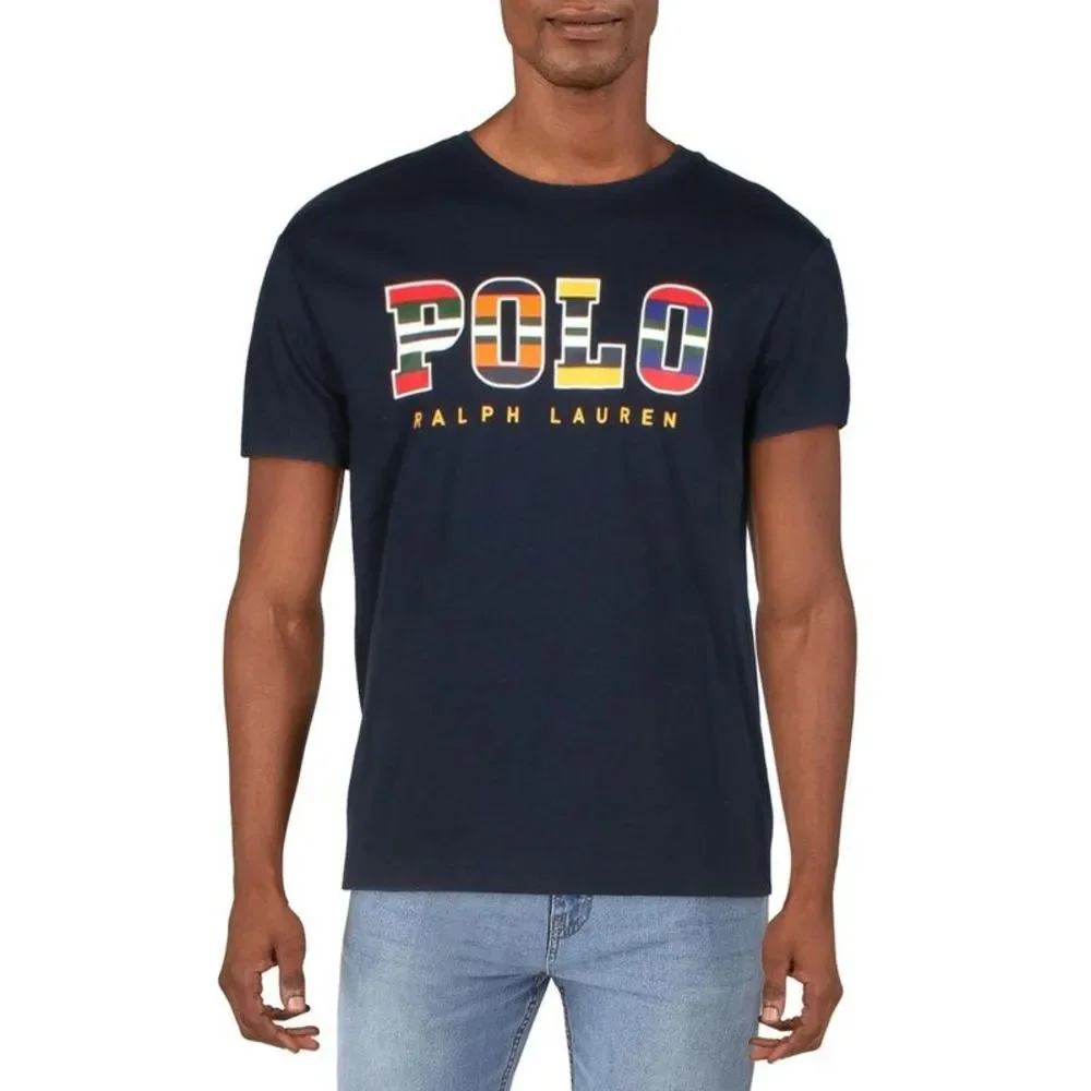 Polo Ralph Lauren Mens Navy Cotton Logo Tee T-Shirt NWT